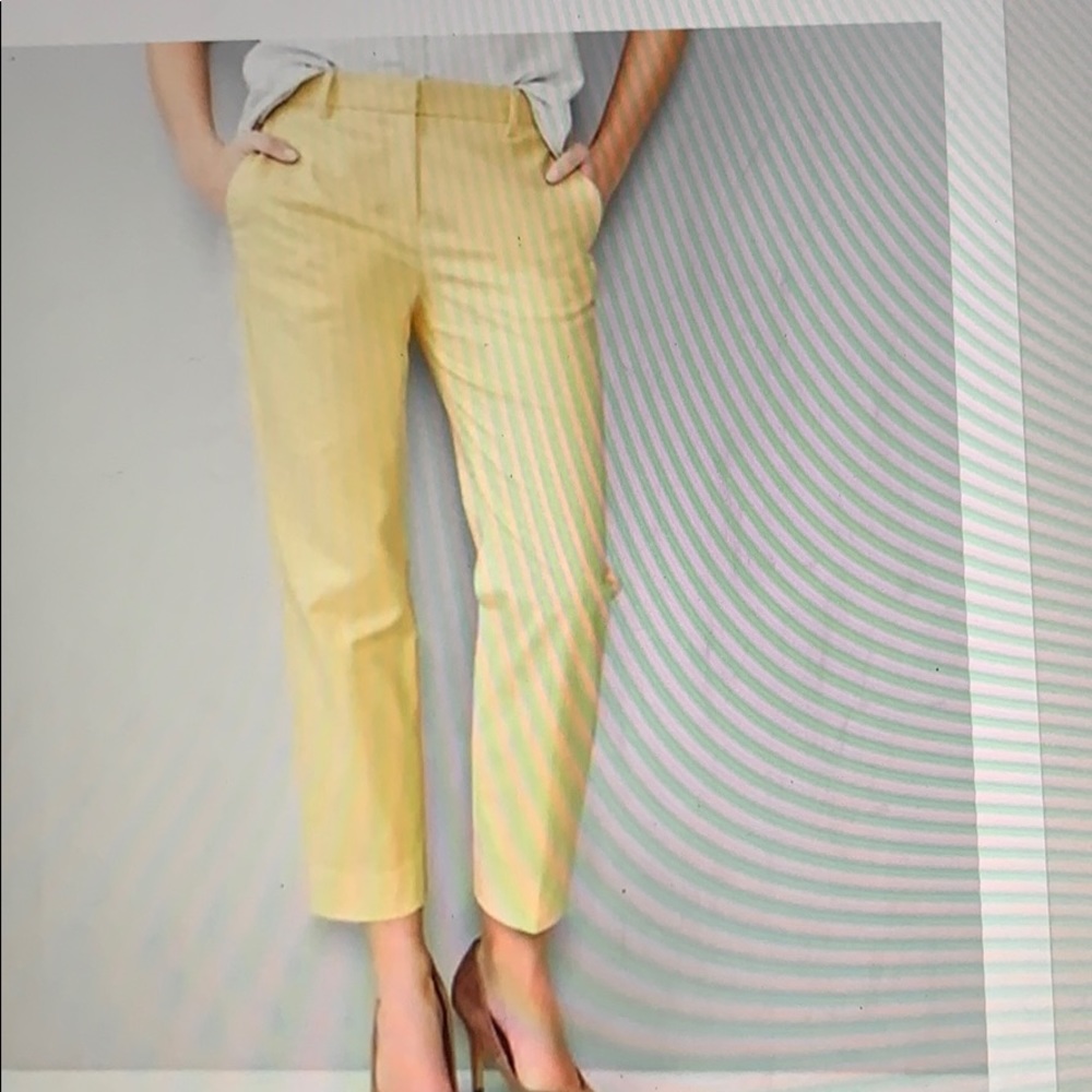 🌼 Gap Tailored Yellow Capris Crop Pants 6
